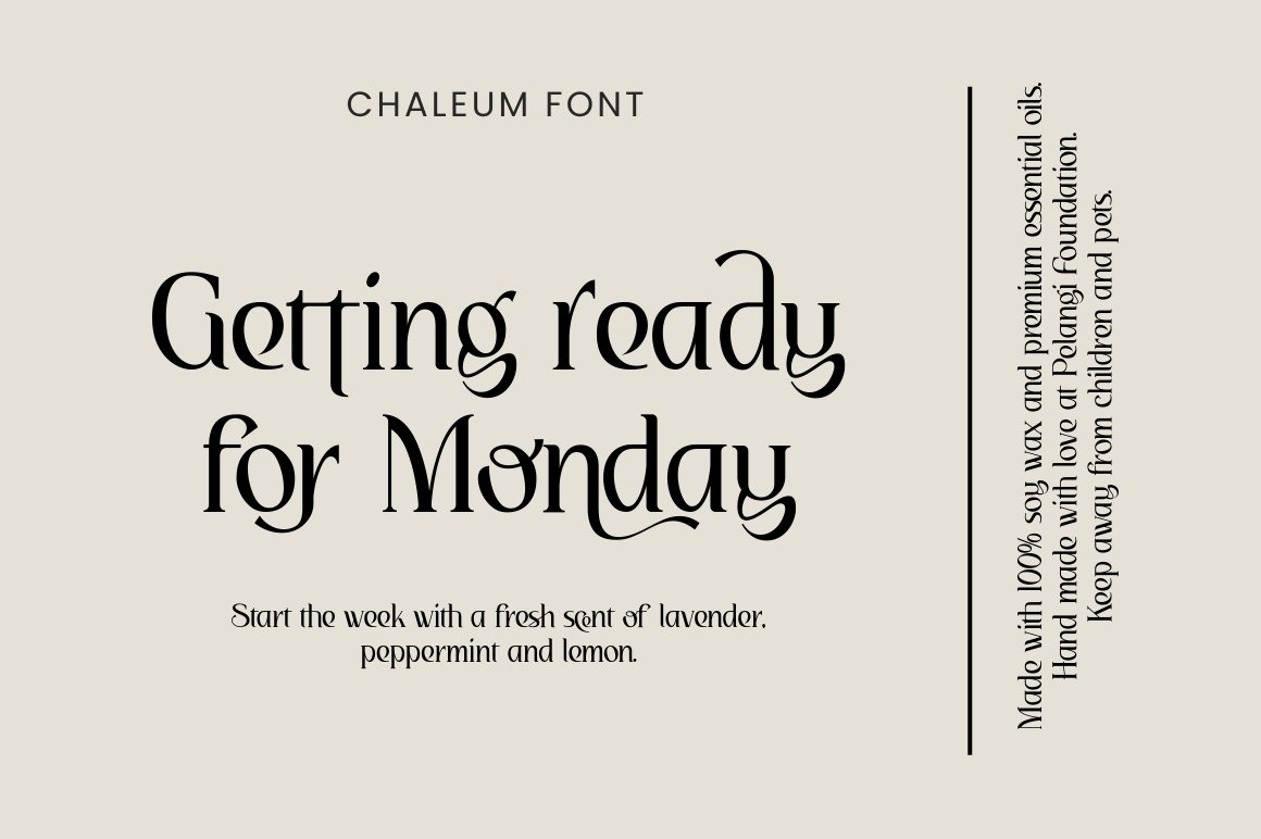 Chaleum Display Font preview image.