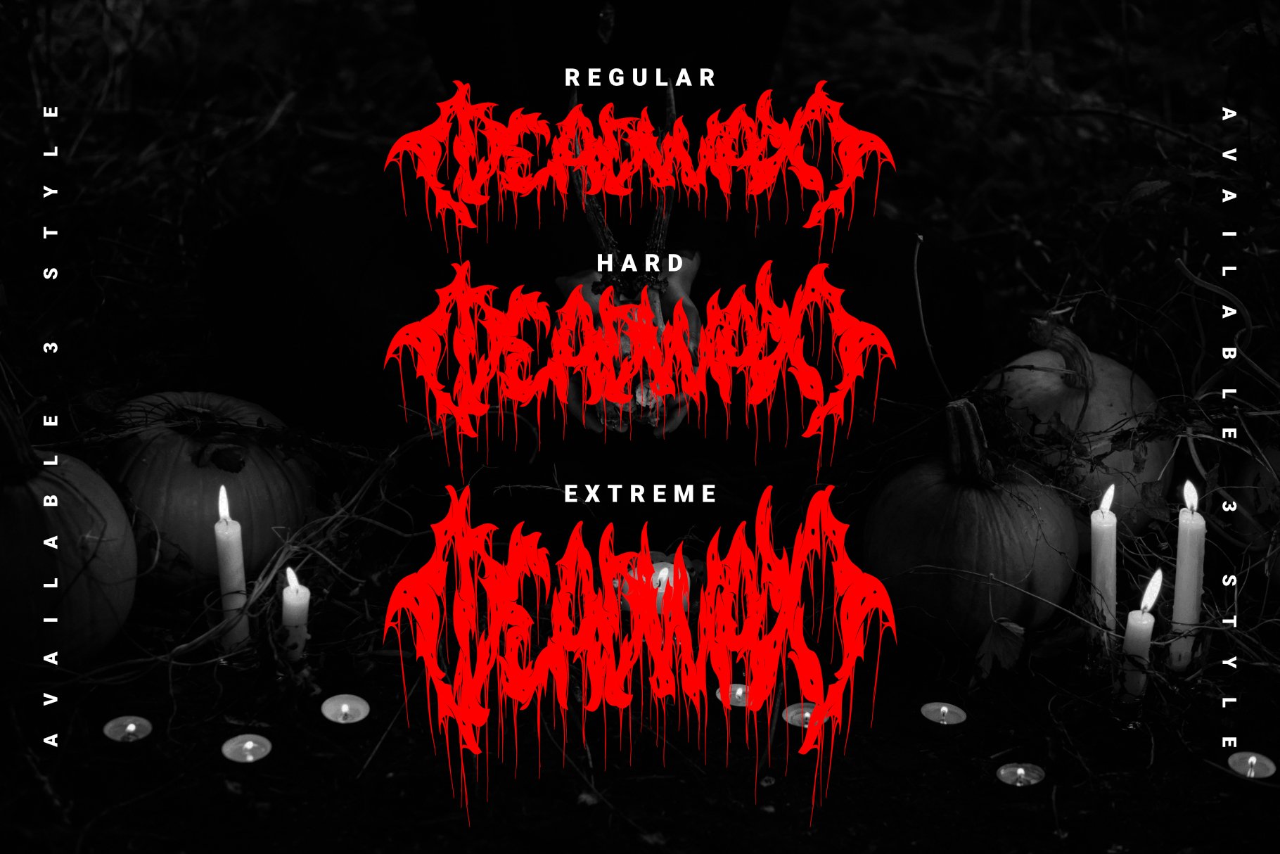 Deadwax - Death Metal Fonts preview image.