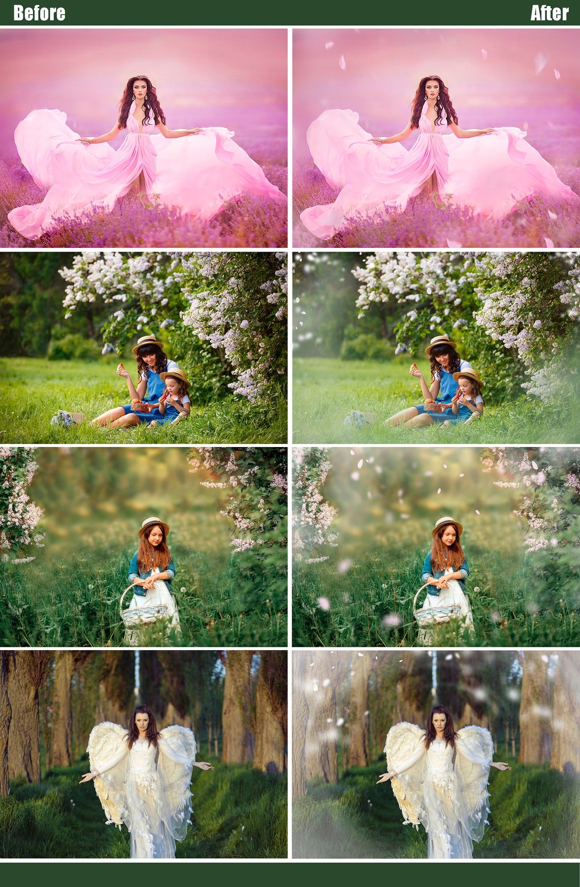 Falling Petals Photo Overlays, pngpreview image.