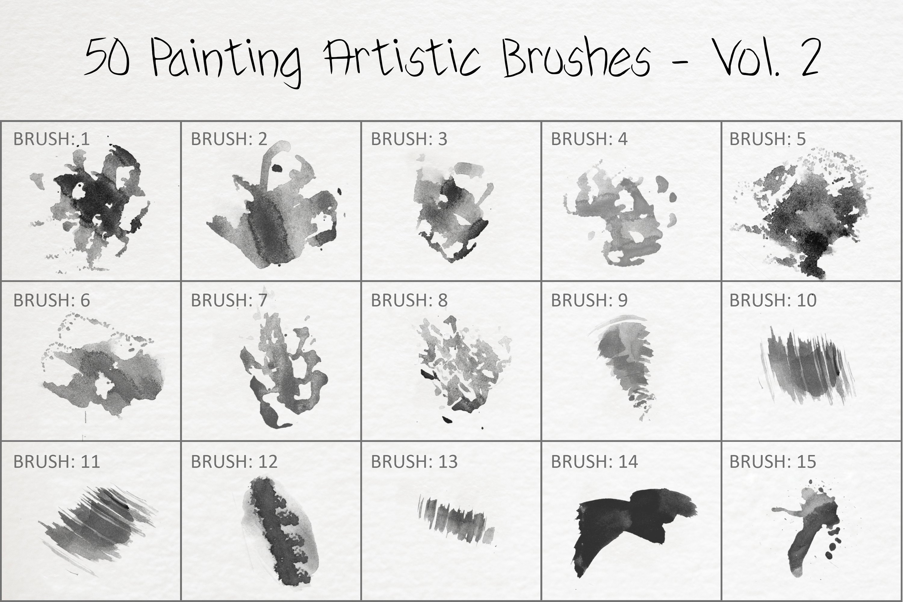 50 Painting Artistic Brushes - Vol.2preview image.