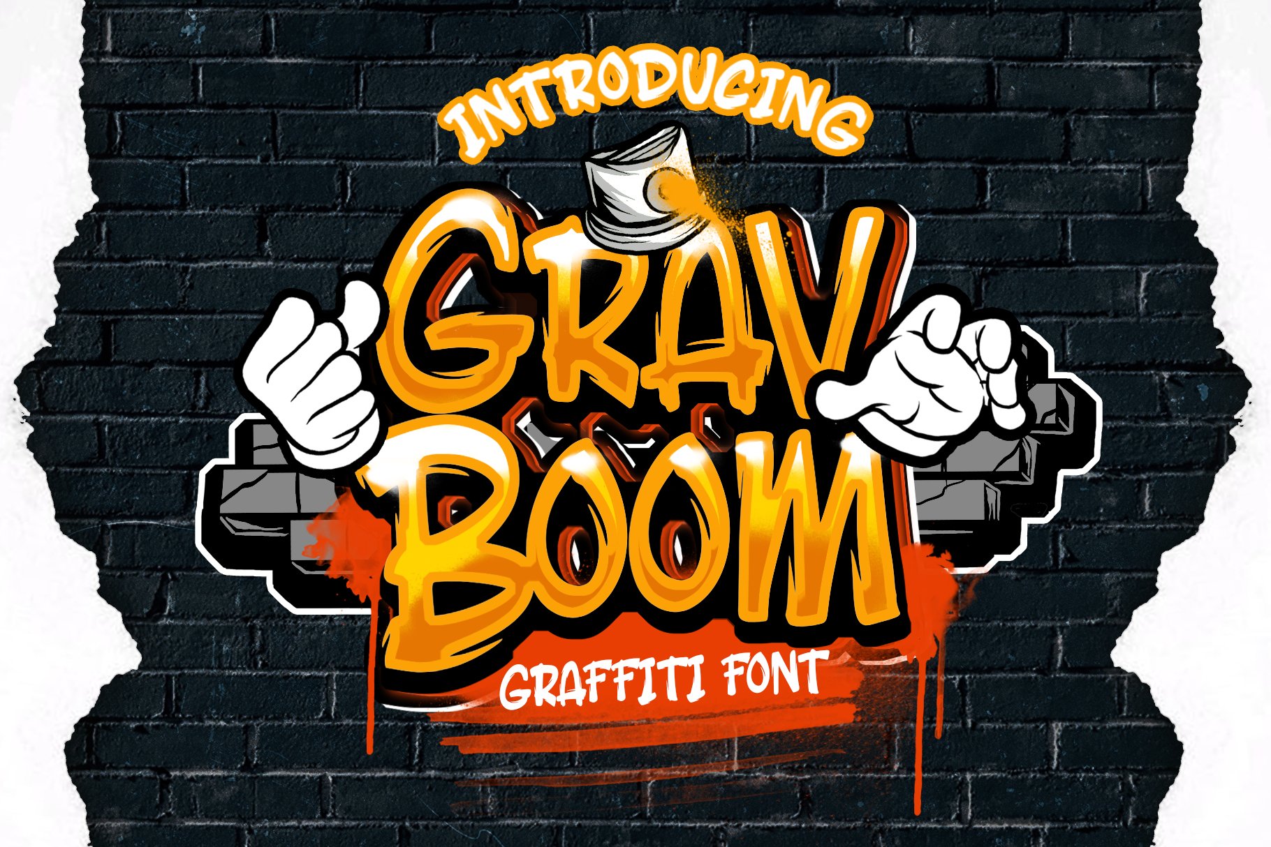 GravBOOM GRAFFITI FONT cover image.