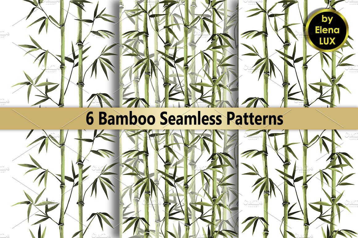Green Bamboo Seamless Set cover image.