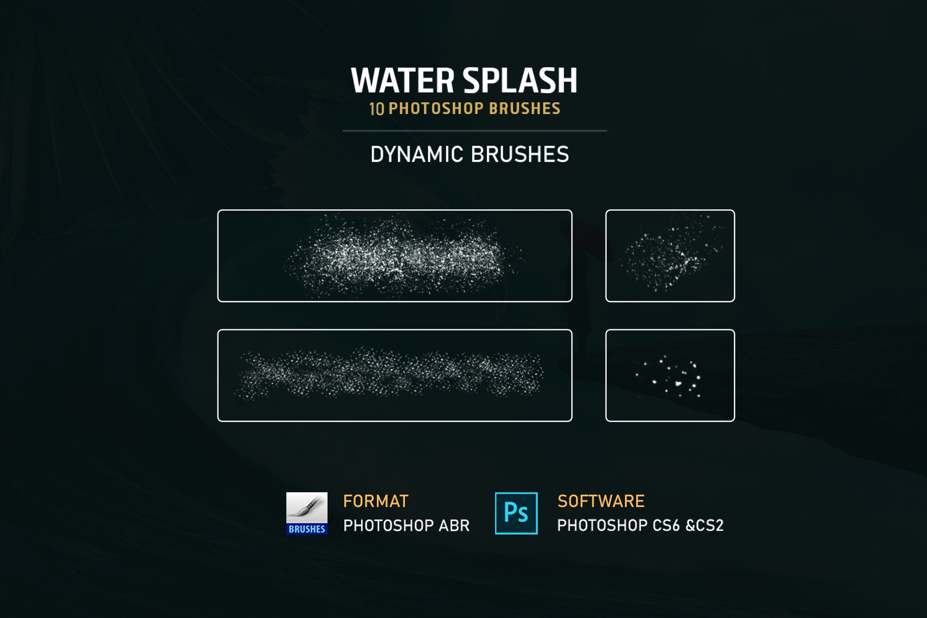 10 Water Splash Brushespreview image.