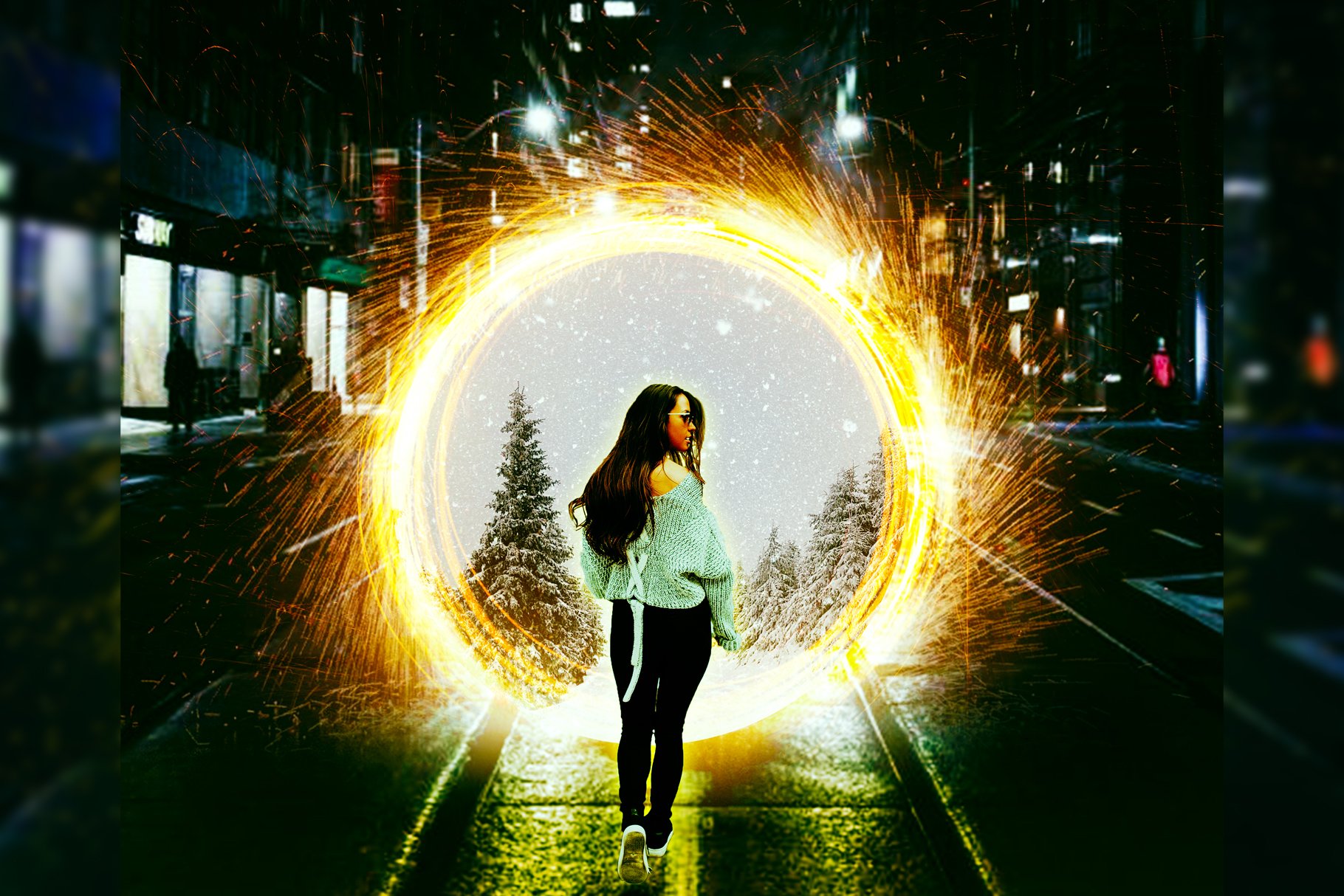 Portal Effect Photoshop Actionpreview image.