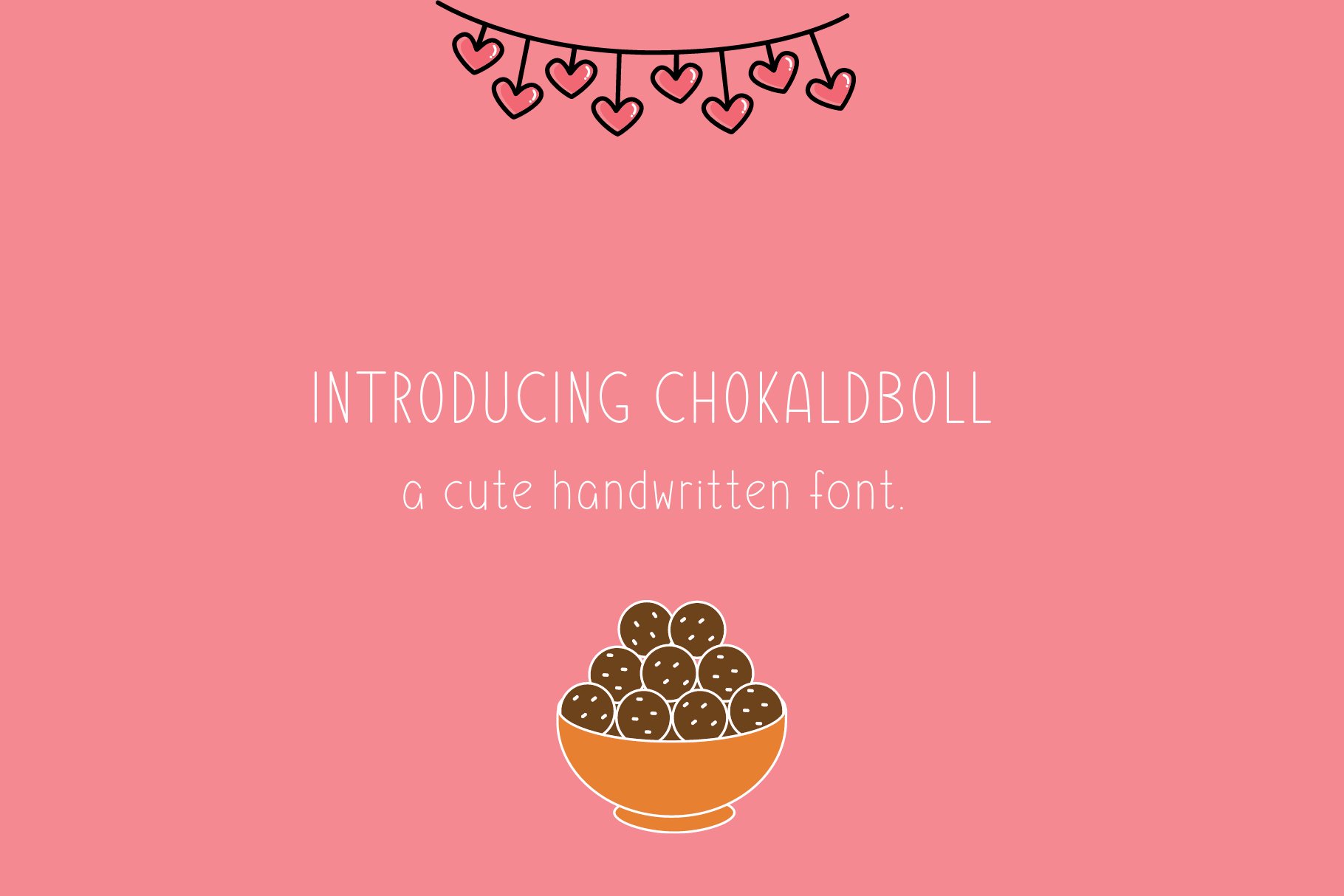 Chokladboll Digital Notes Font preview image.