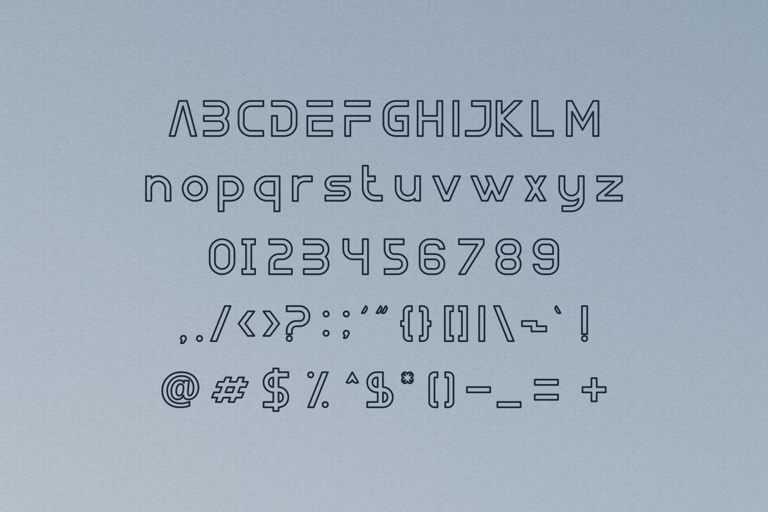 Avaner lines sans serif font preview image.