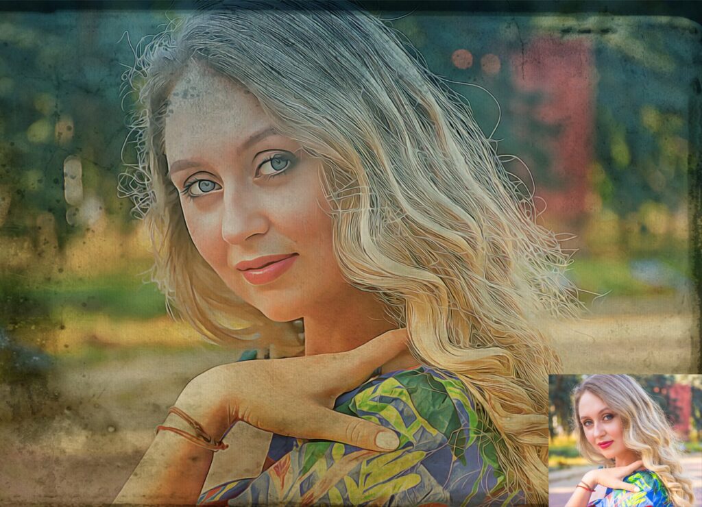 Old Oil Paint Photoshop Action – MasterBundles