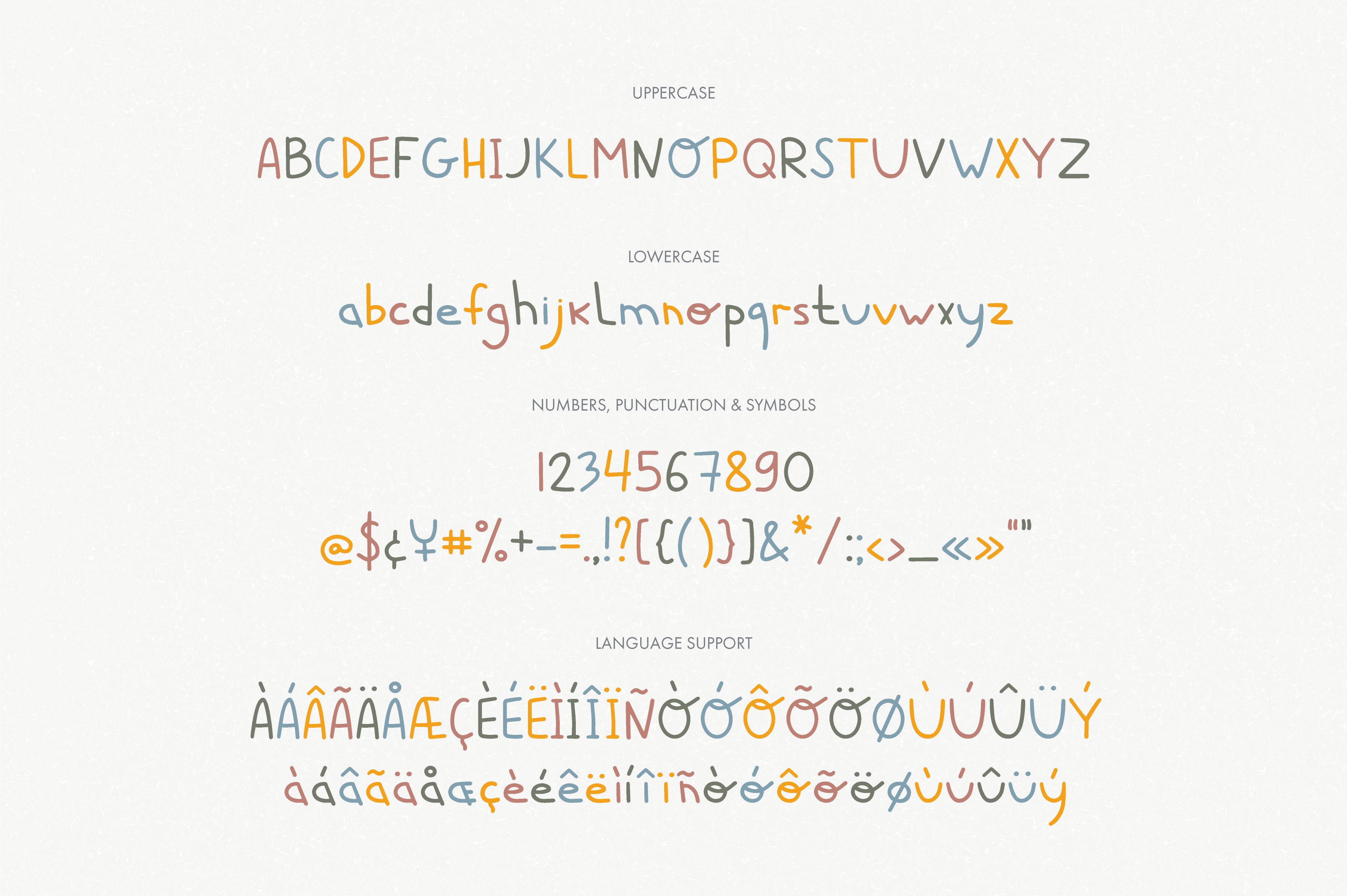 Baby figures | Handwritten font preview image.