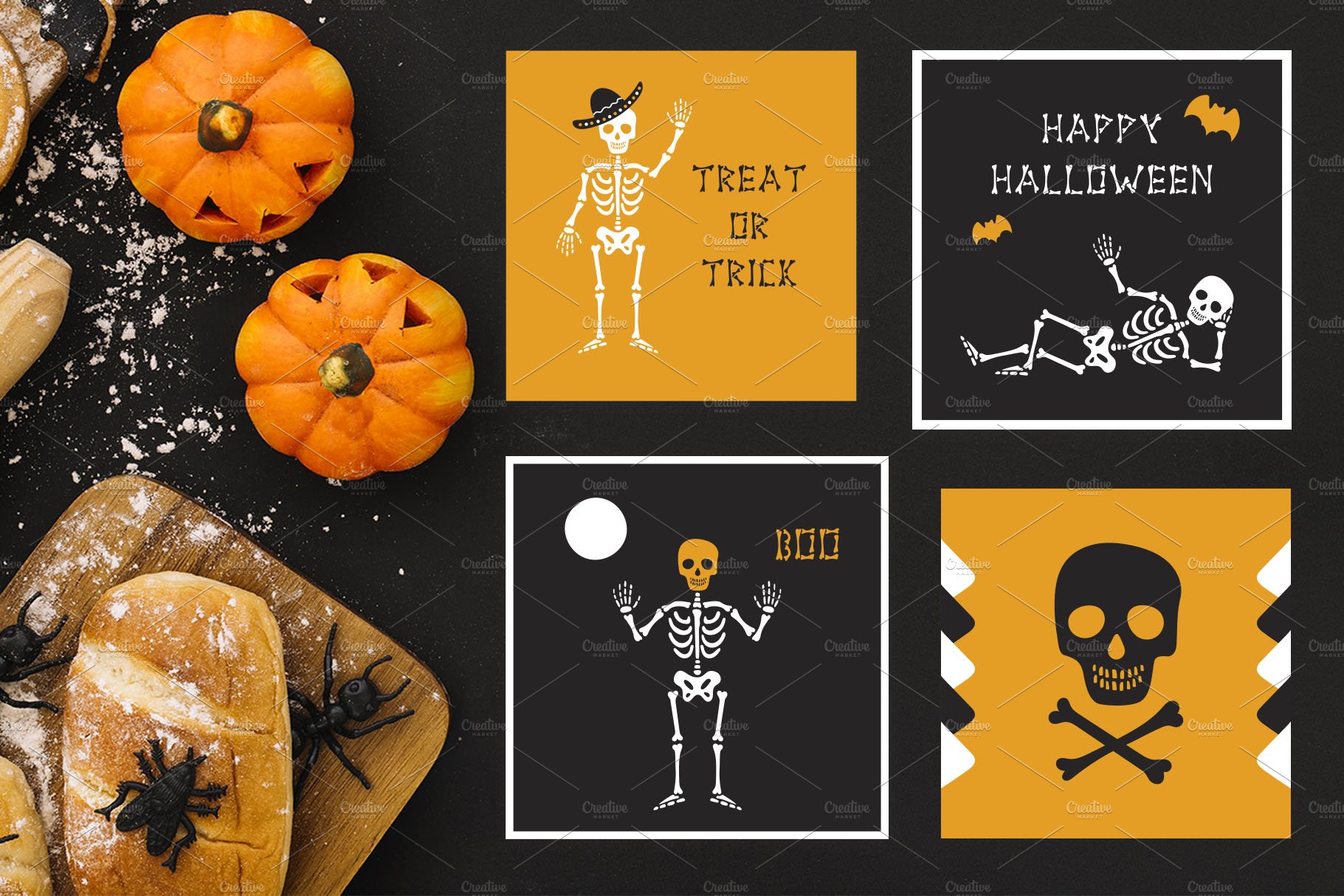 Skeleton Font and Graphics Pack preview image.