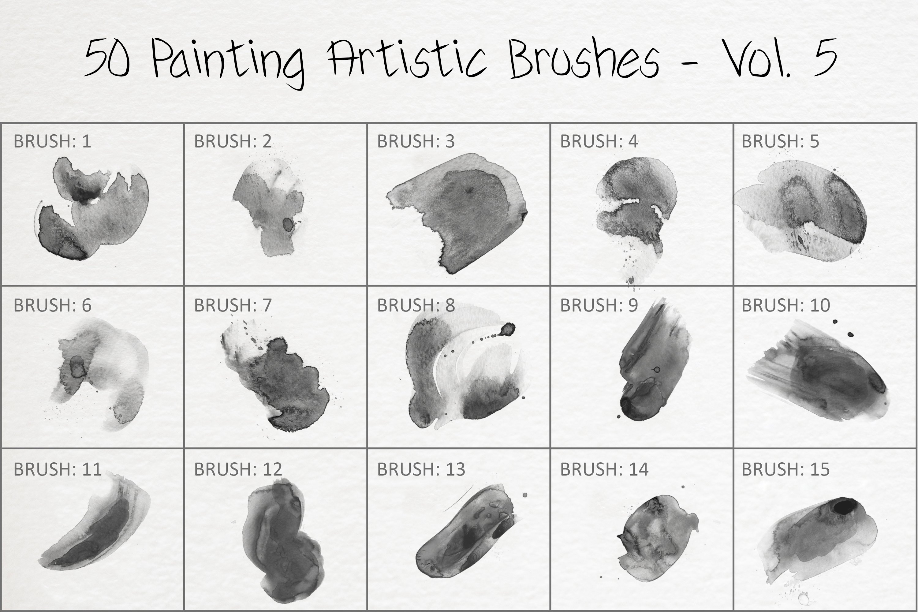 50 Painting Artistic Brushes - Vol.5preview image.