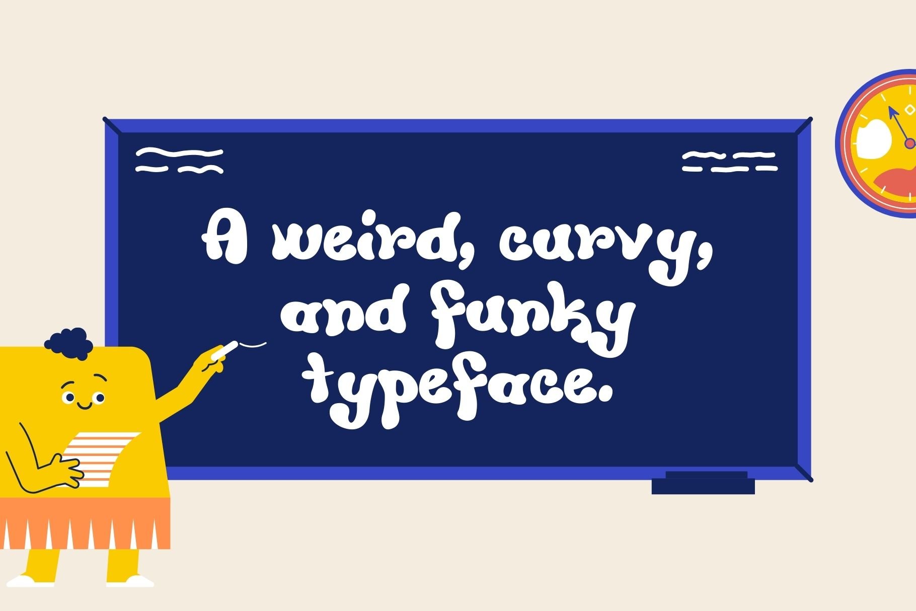 Huckleberry - Fun & Quirky Typeface preview image.