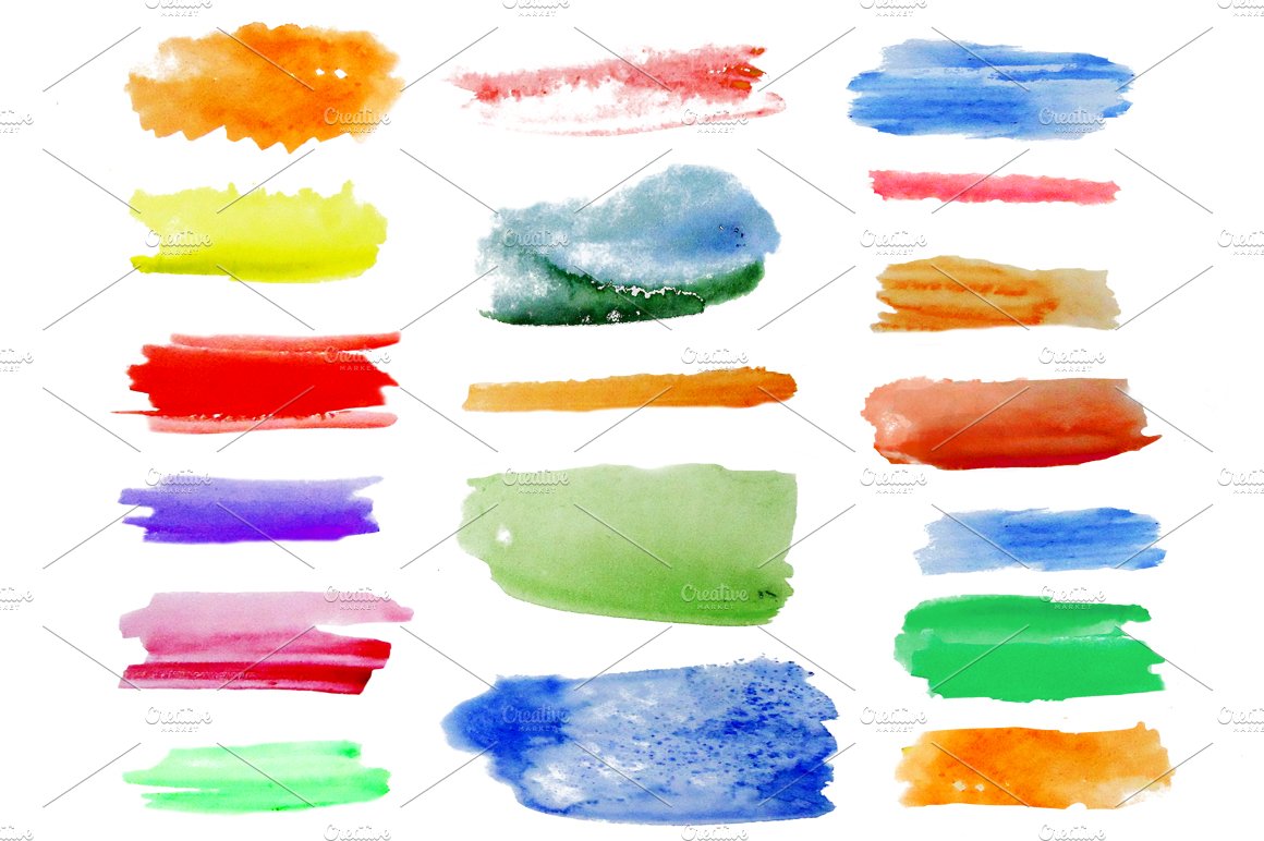 Watercolor brushes set.preview image.