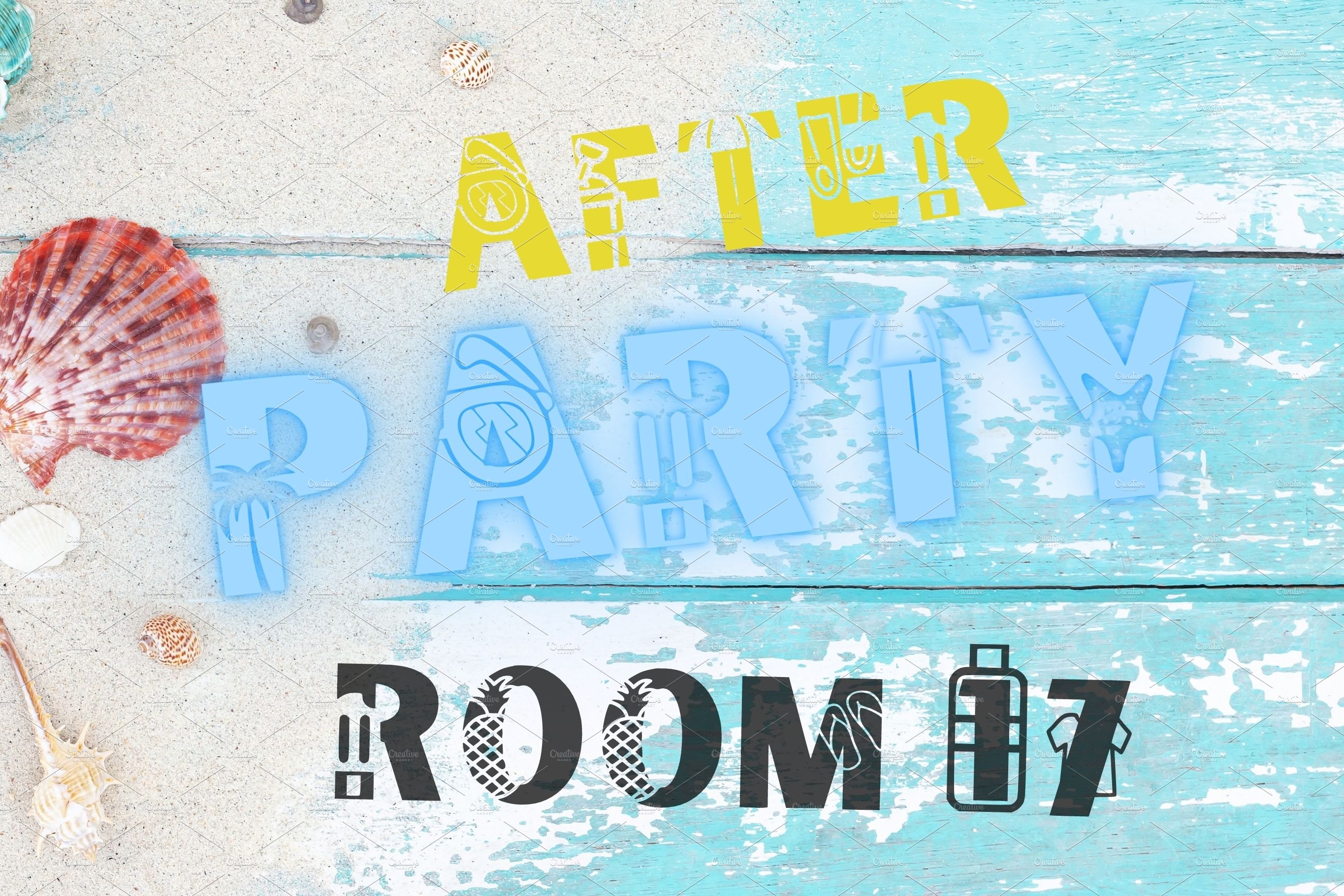 Summer Holiday party, SVG cut files preview image.