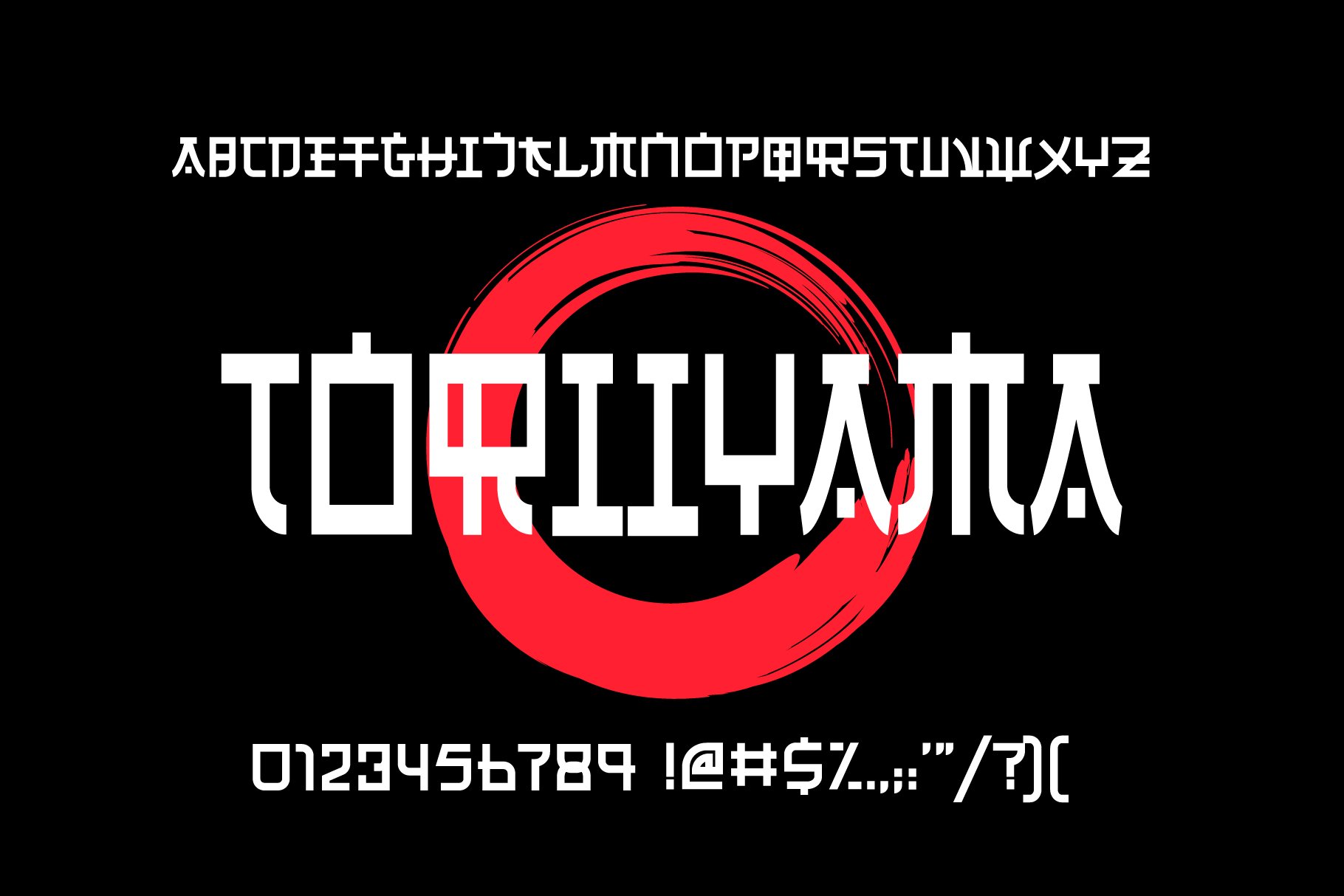 Toriiyama - Japanese Style Font preview image.