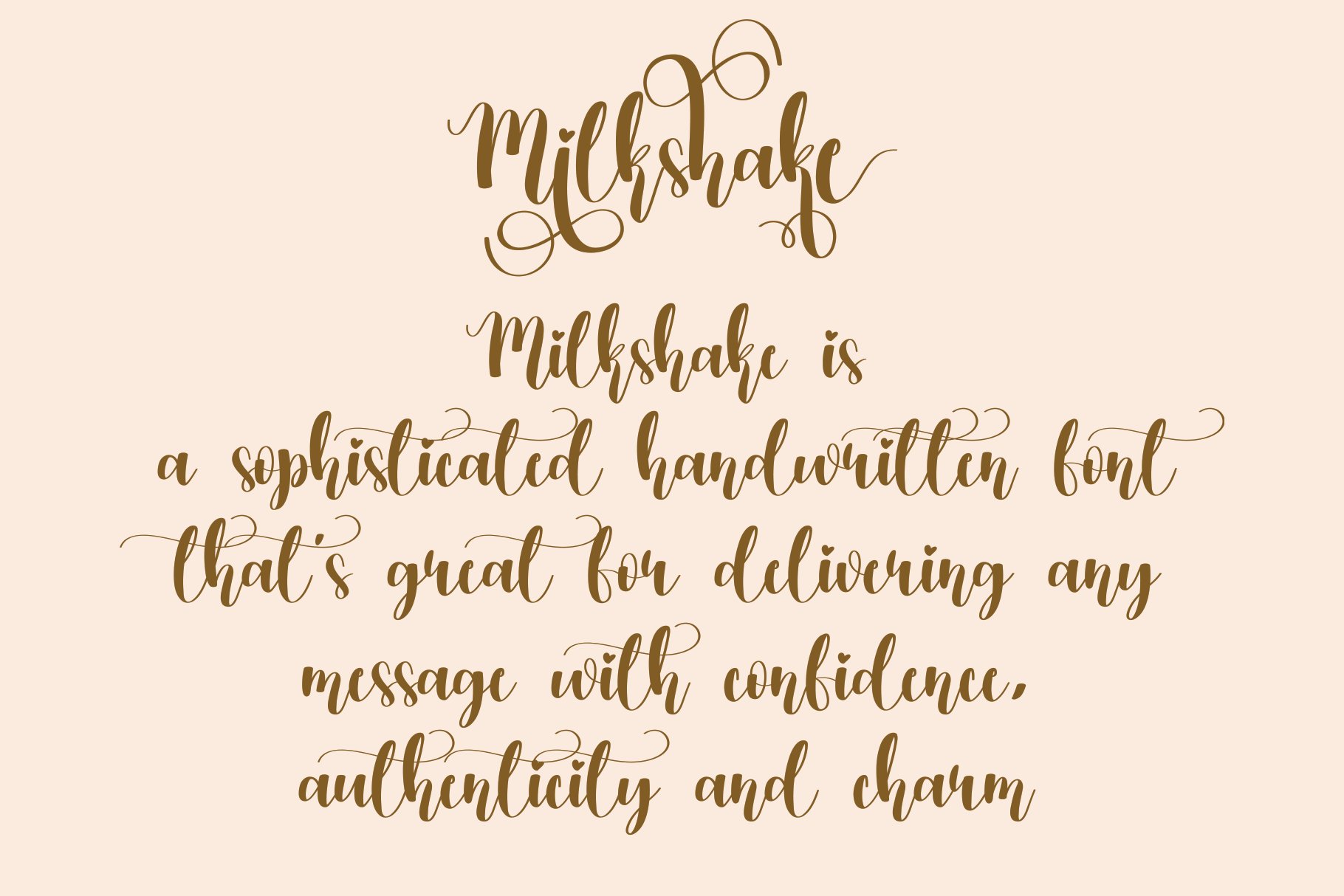 Milkshake | Script font preview image.