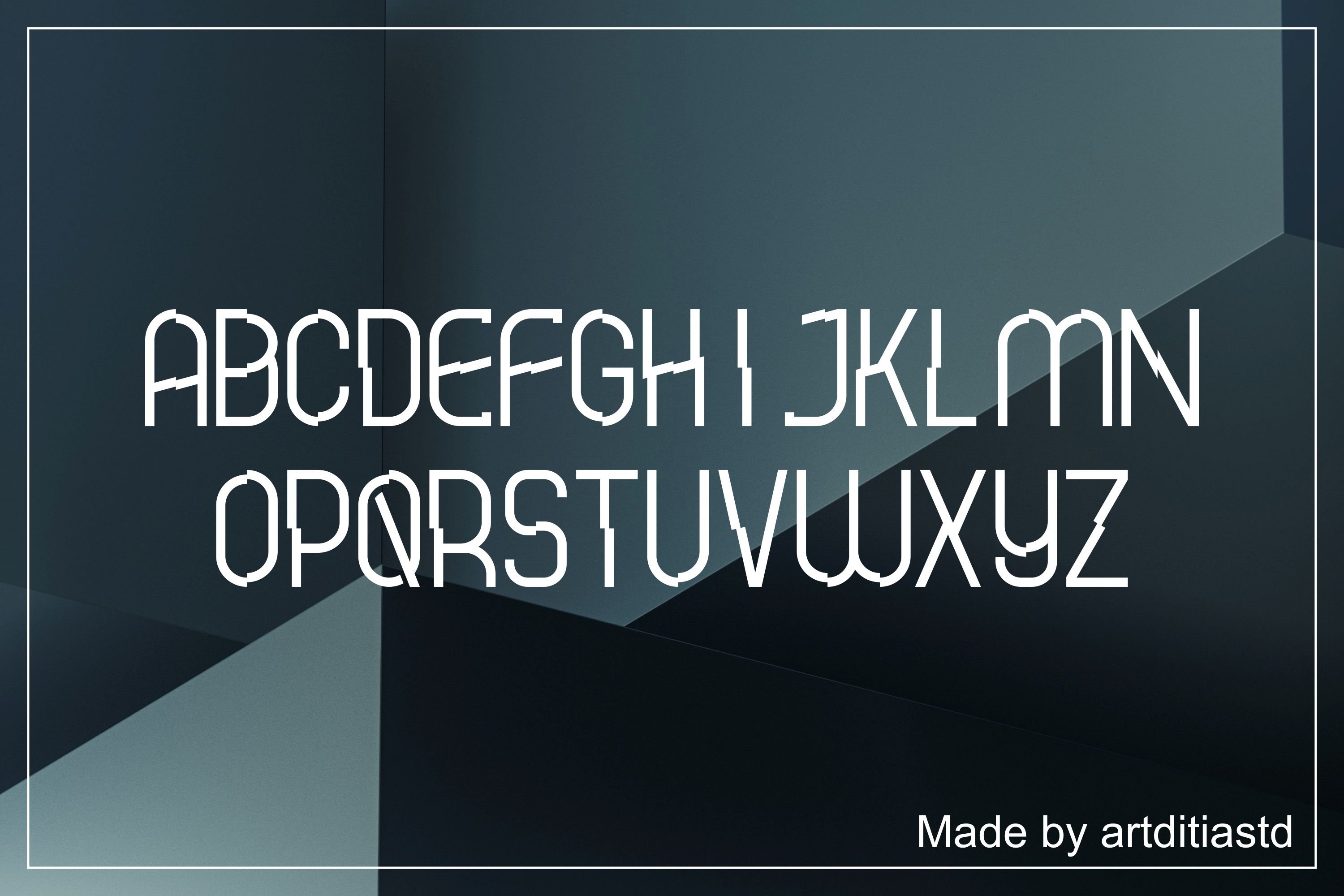 Crooked font preview image.