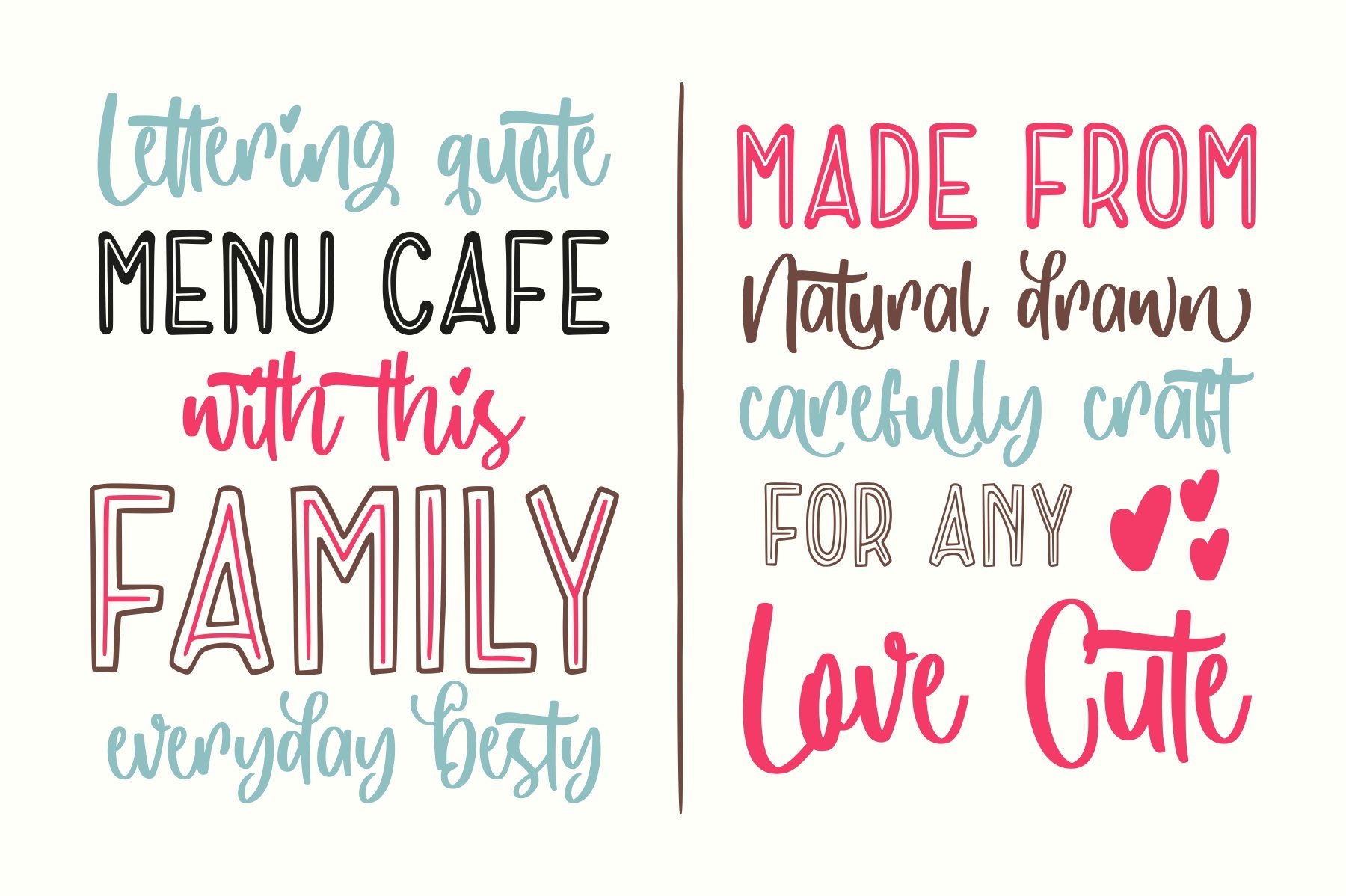 Hello Eatery - Handlettering Pack preview image.