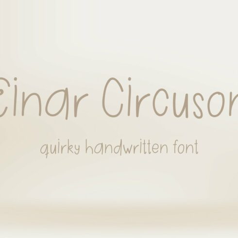 Einar Circuson Quirky & Fun Font cover image.