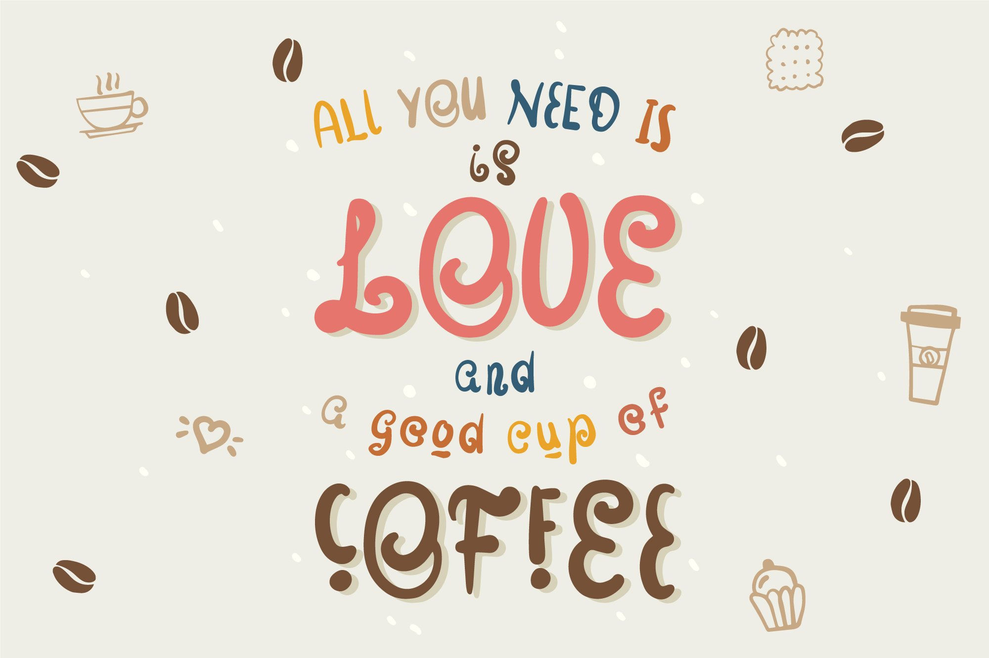 Coffee Break | Playful Font Family preview image.