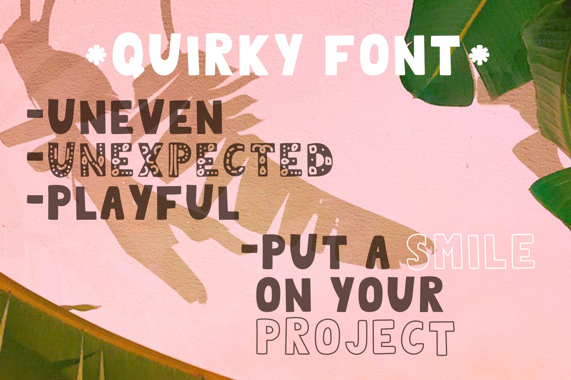 QUIRKY Playful Font Family preview image.