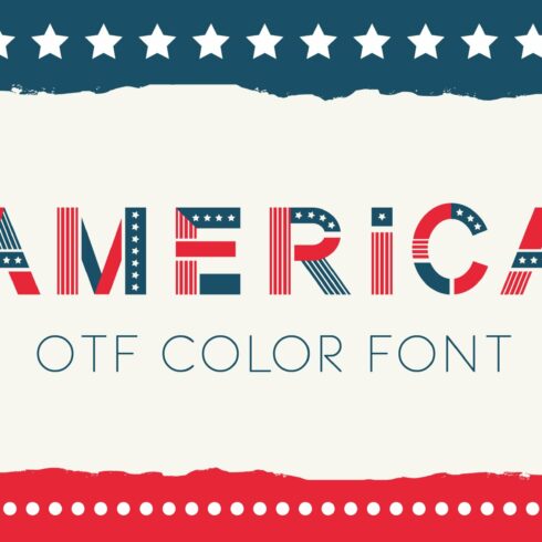 America otf color font. cover image.