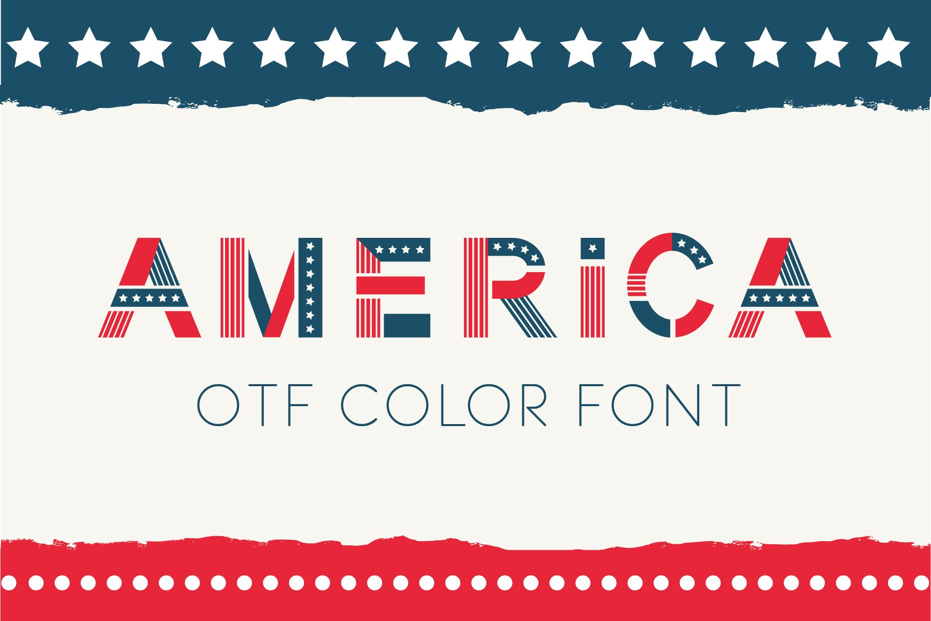 America otf color font. cover image.