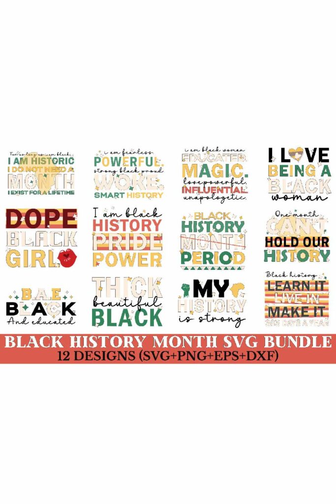 Black Month History Svg Bundle - MasterBundles