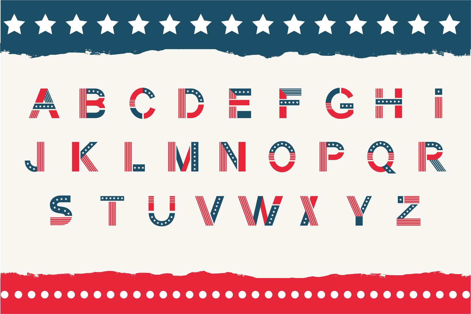 America otf color font. preview image.