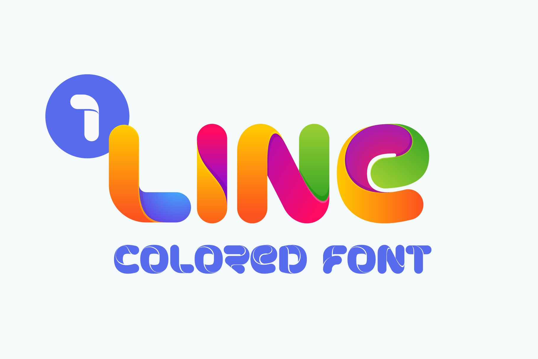 One Line Bold Colored font cover image.