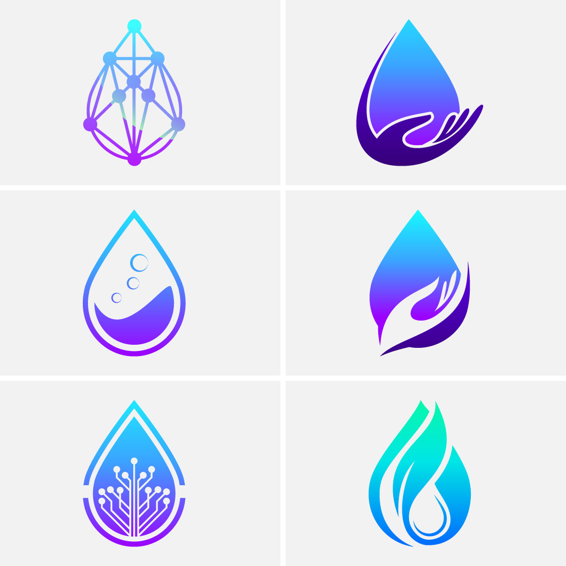 Eco Blue Water Drop Logo By denayunethj | TheHungryJPEG