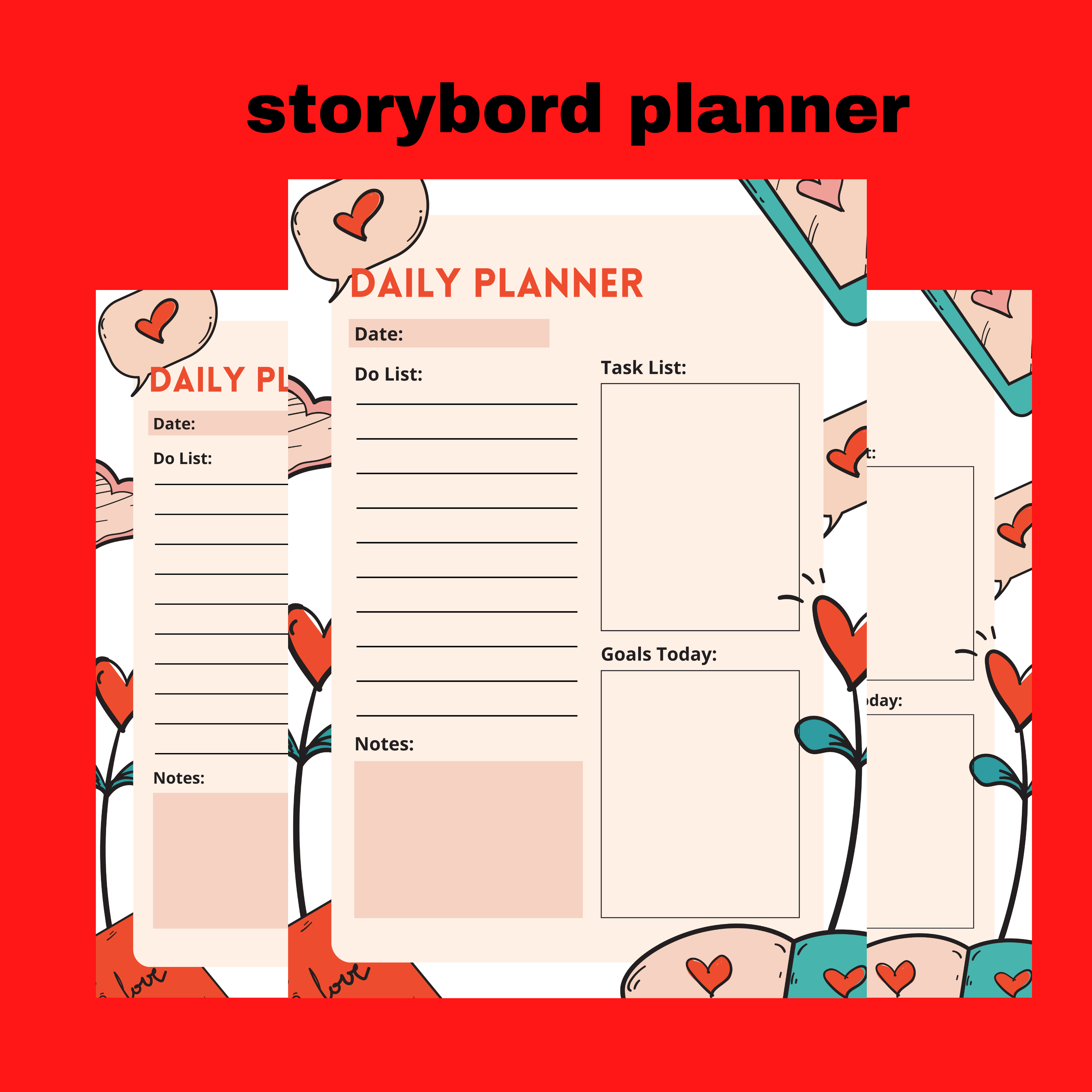 storybord planner template preview image.
