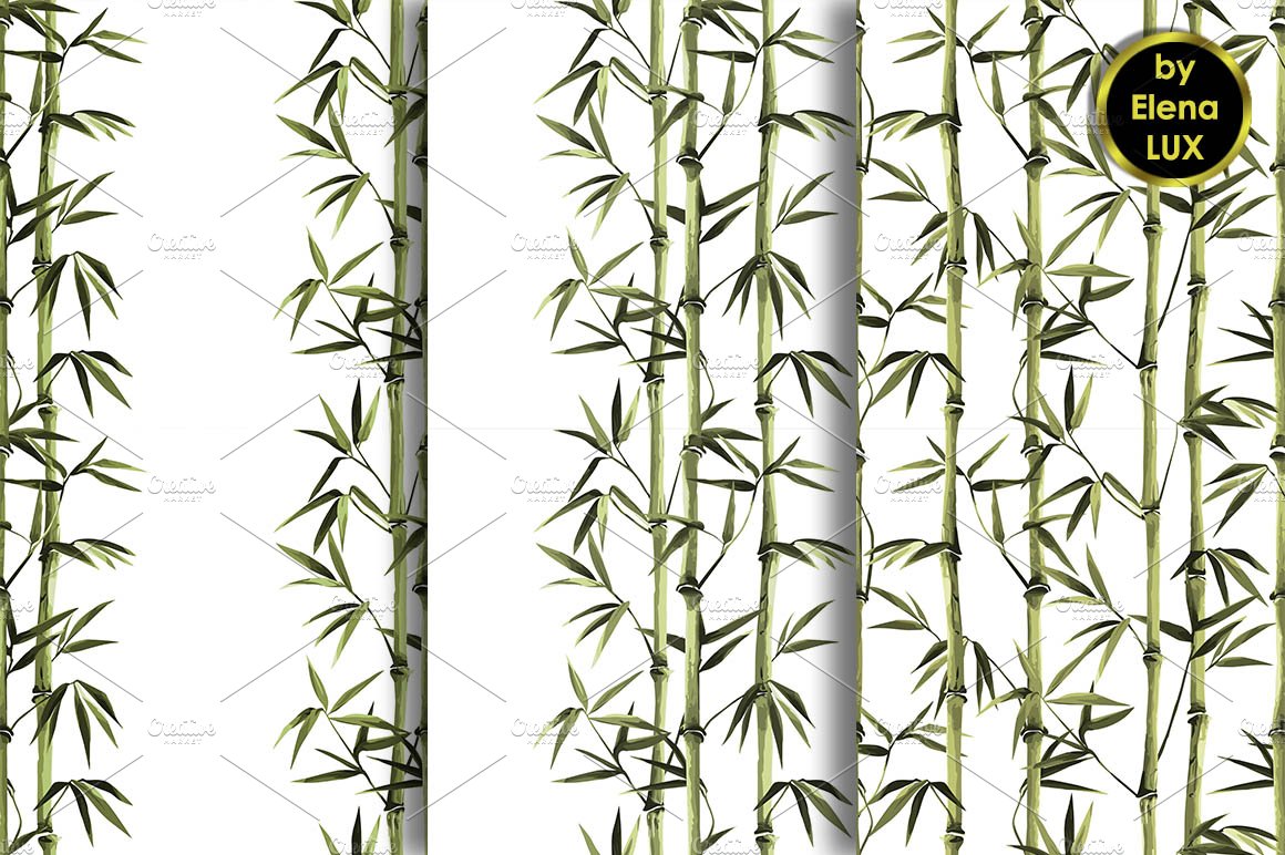 Tall bamboo tree with green leaves.