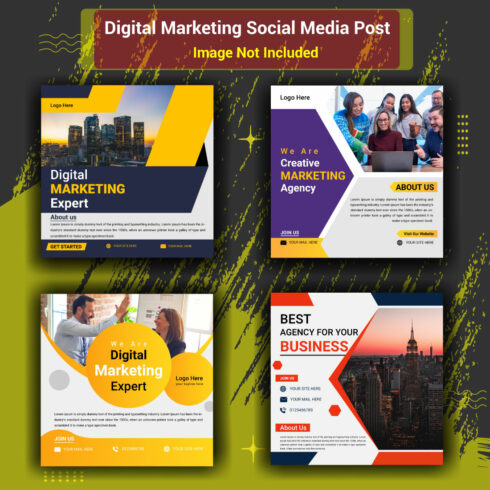Digital marketing agency and corporate social media post Design cover image.