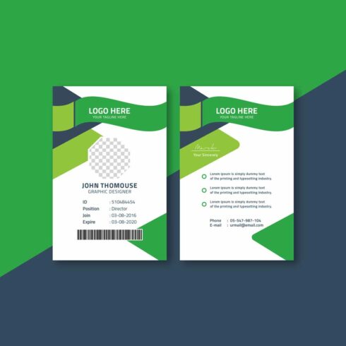 Corporate Id Card Template cover image.