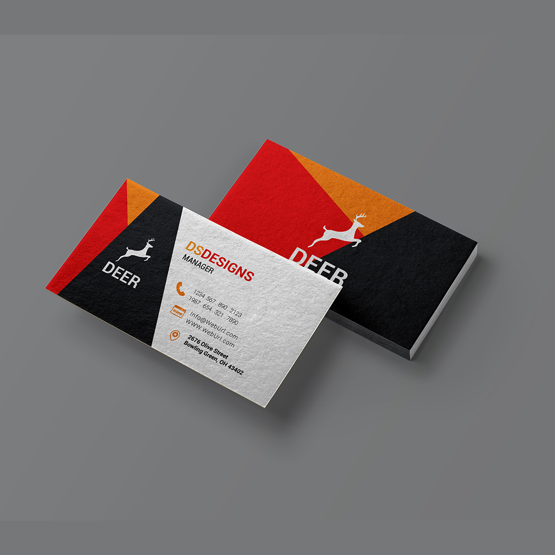 Simple and professional business card design cover image.