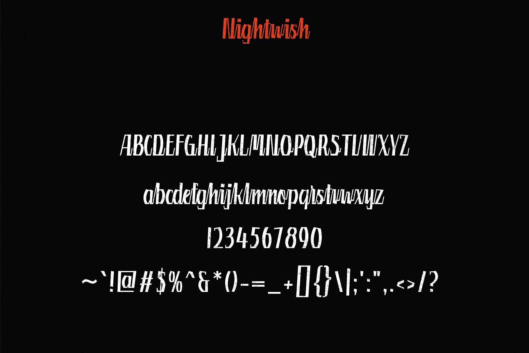 Nightwish - Script Typefacepreview image.