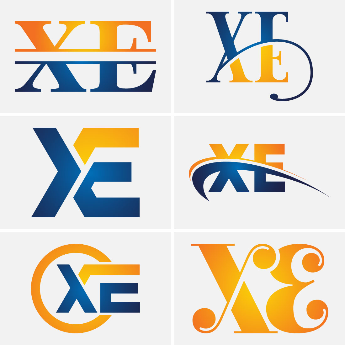 Initial Letter X E Logo Design Vector Template Graphic Alphabet Symbol For Corporate Business Identity preview image.