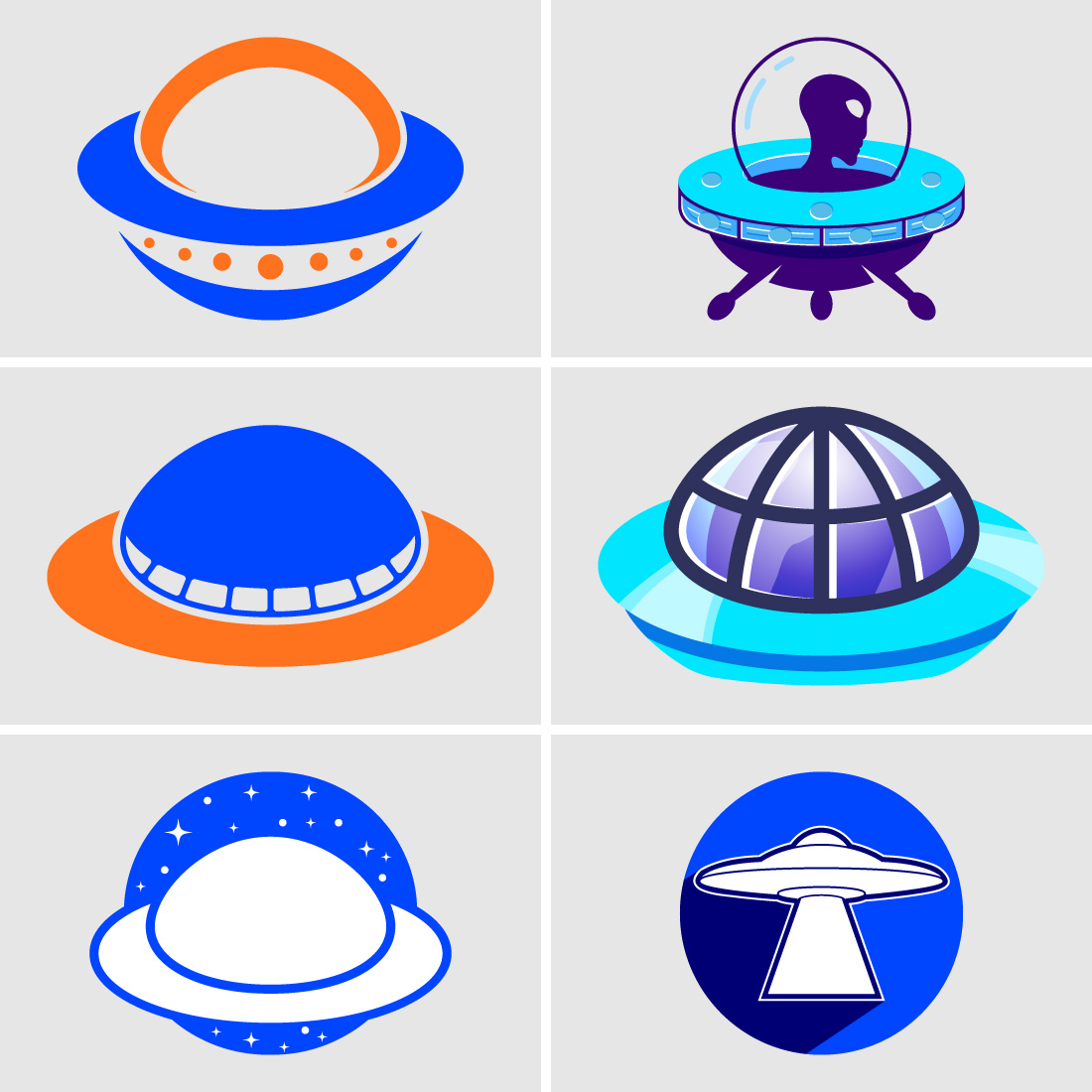 Happy World UFO day UFO flying spaceship Vector illustration preview image.