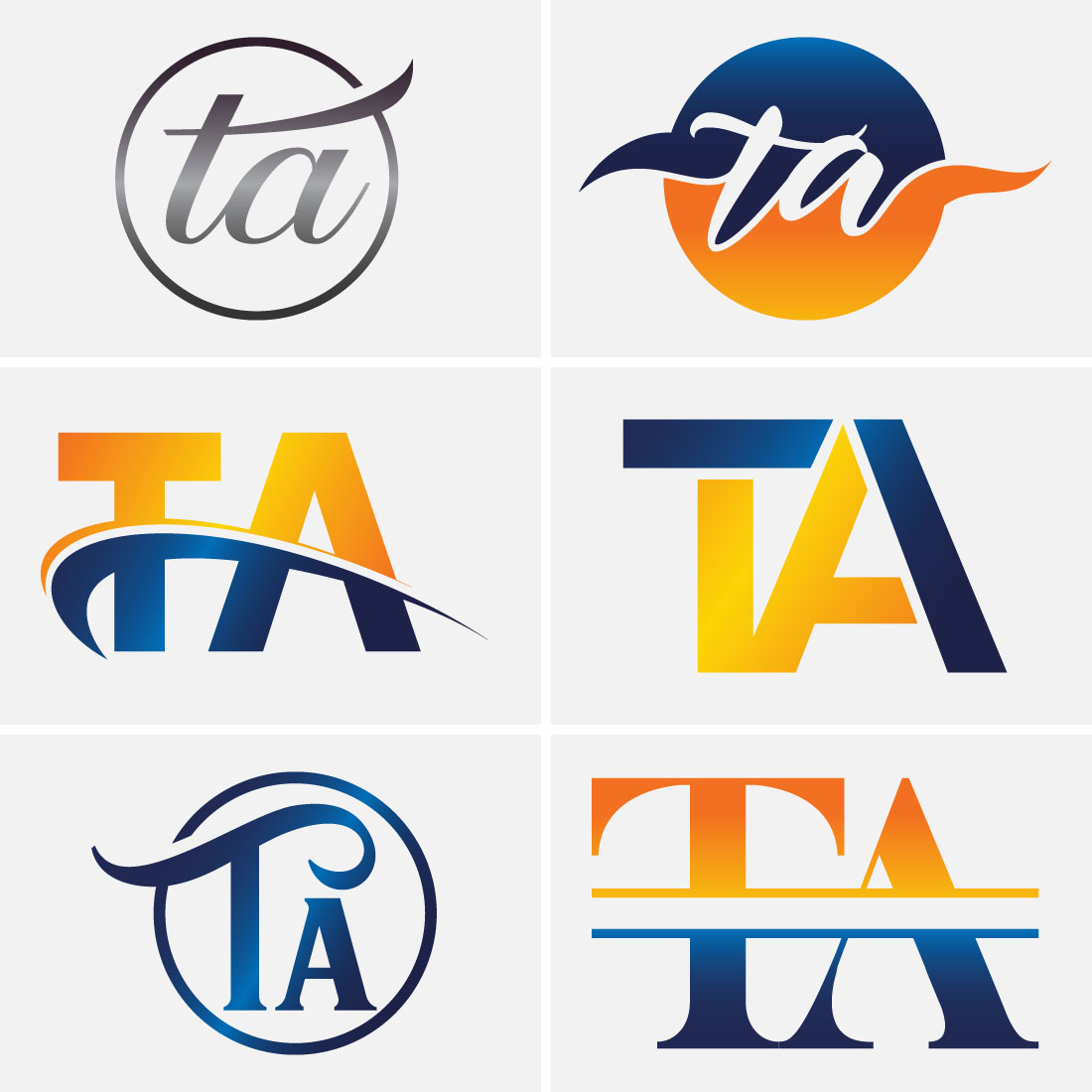Initial Letter T A Logo Design Vector Template Graphic Alphabet Symbol For Corporate Business Identity preview image.