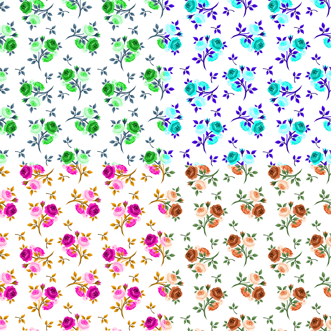 vintage roses pattern preview image.