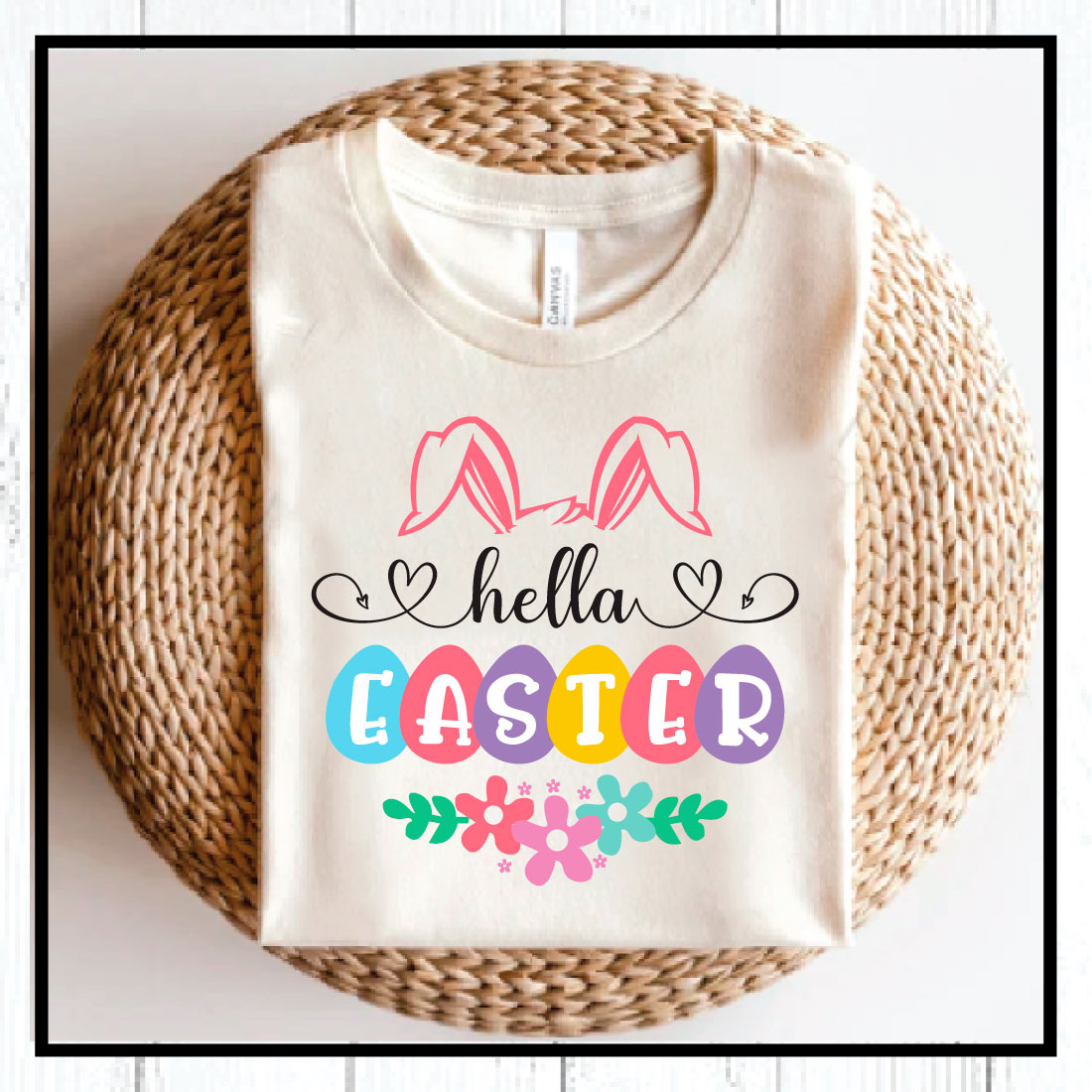 hello easter svg preview image.