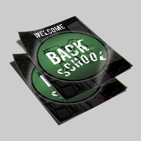 Back to school poster design cover image.