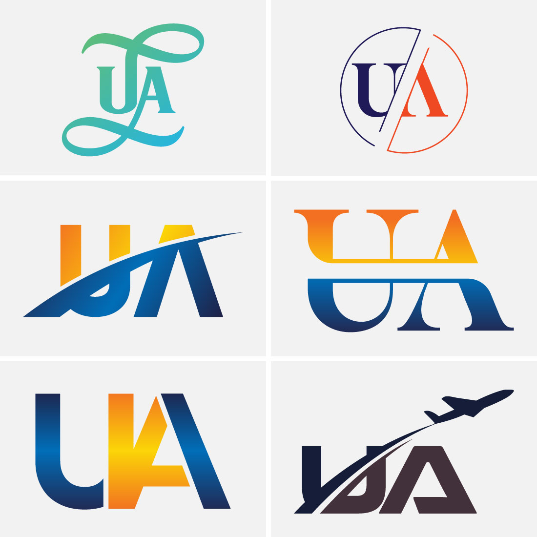 Initial Letter U A Logo Design Vector Template Graphic Alphabet Symbol For Corporate Business Identity preview image.