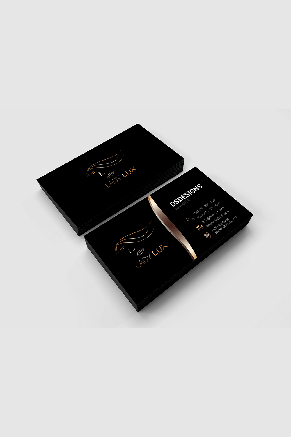 Luxury business card design in just 5$ pinterest preview image.