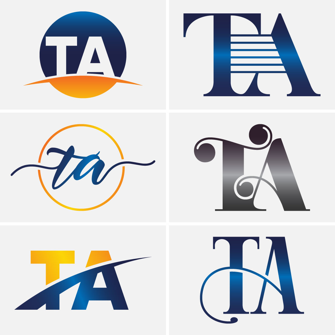 Initial Letter T A Logo Design Vector Template Graphic Alphabet Symbol For Corporate Business Identity preview image.
