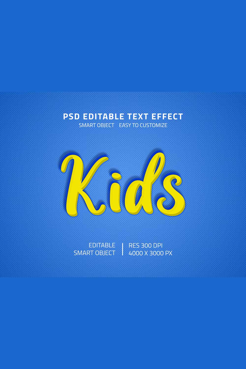 Kids Editable Psd Text Effect pinterest preview image.