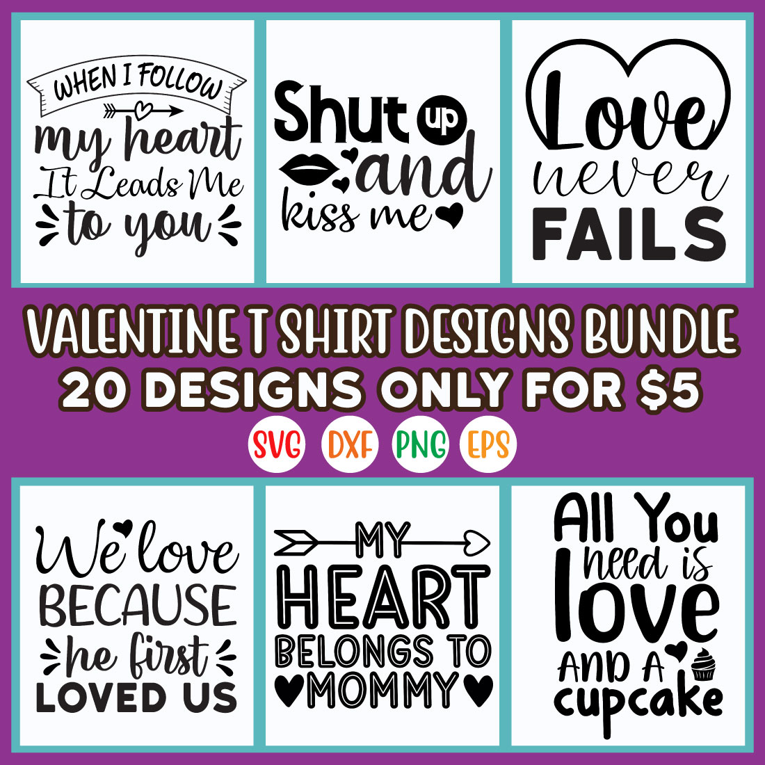 Valentines day Svg Bundle Vol02 preview image.