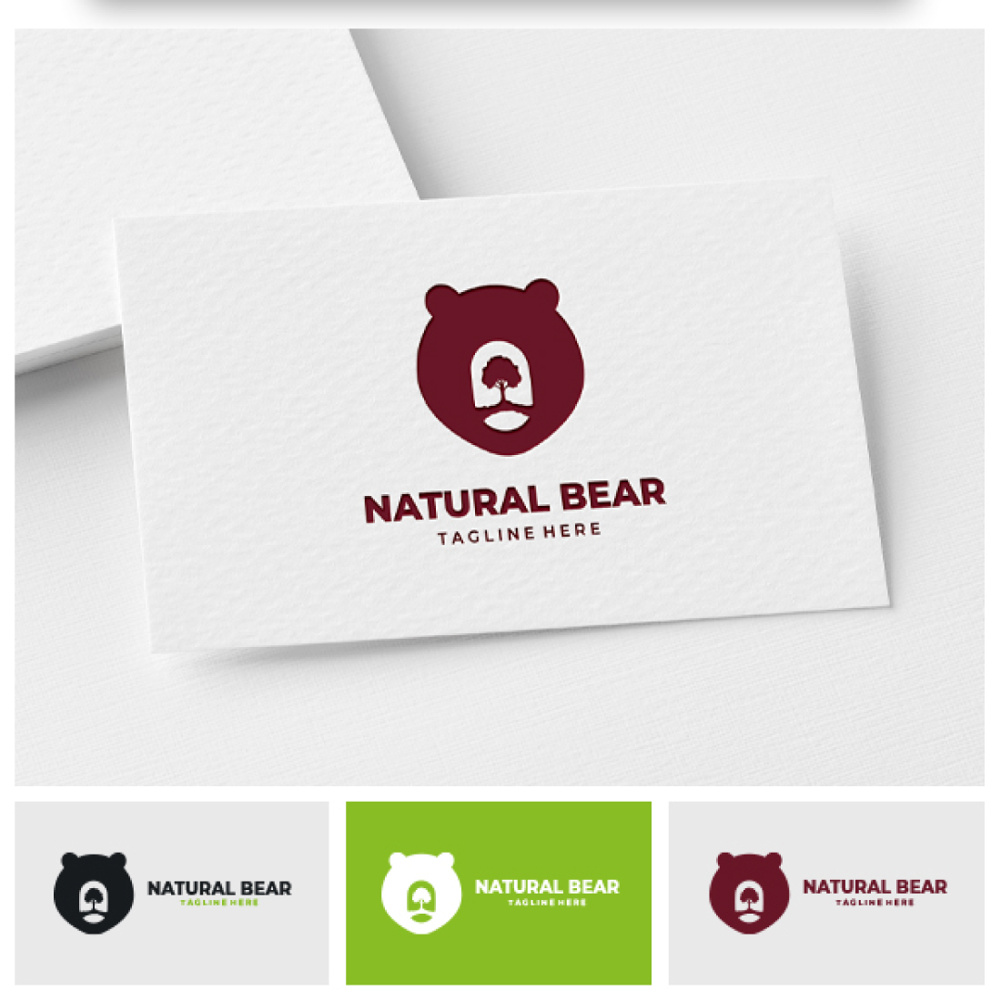 Natural Bear Logo preview image.