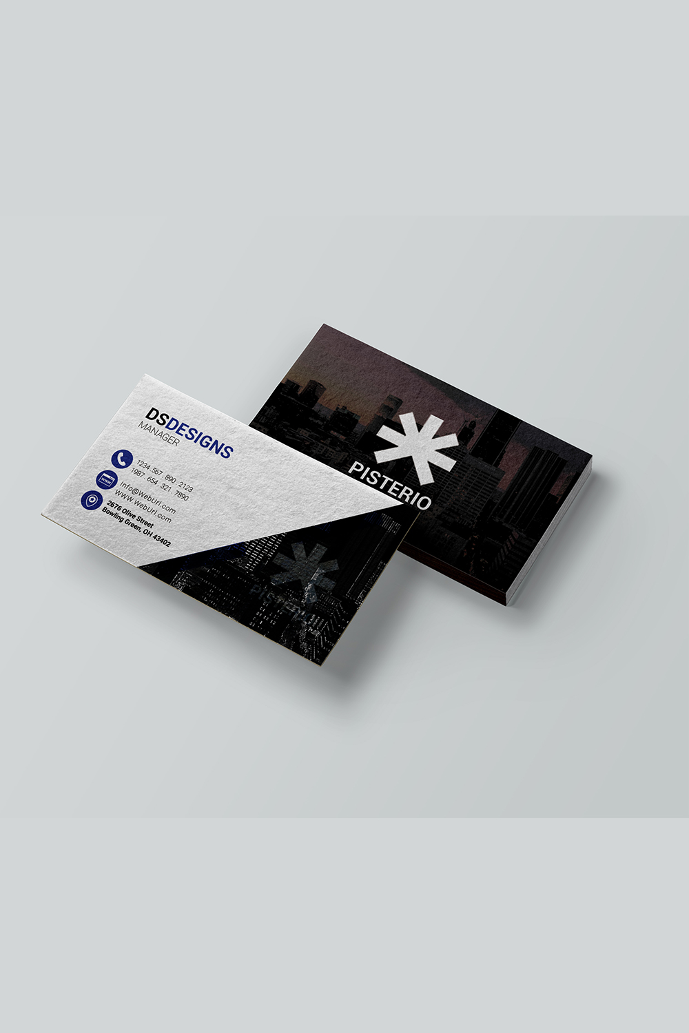 Modern and professional business card design in just 6$ pinterest preview image.