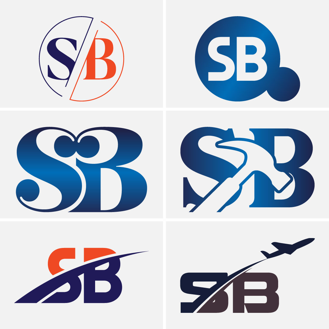 Initial Letter S B Logo Design Vector Template Graphic Alphabet Symbol For Corporate Business Identity preview image.